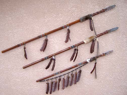 Navajo Made Rawhide Wrapped Spears