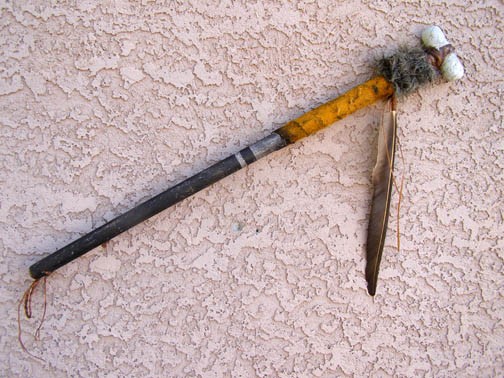 Apache Made Stone Tomahawk with Wood Handle
