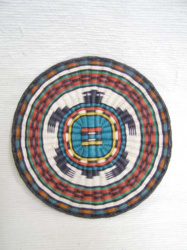 Hopi Made Wicker Plaque with Turtle