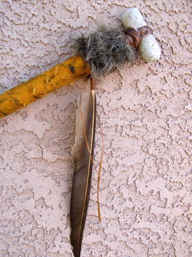 Apache Made Stone Tomahawk with Wood Handle - BR-MA-4234